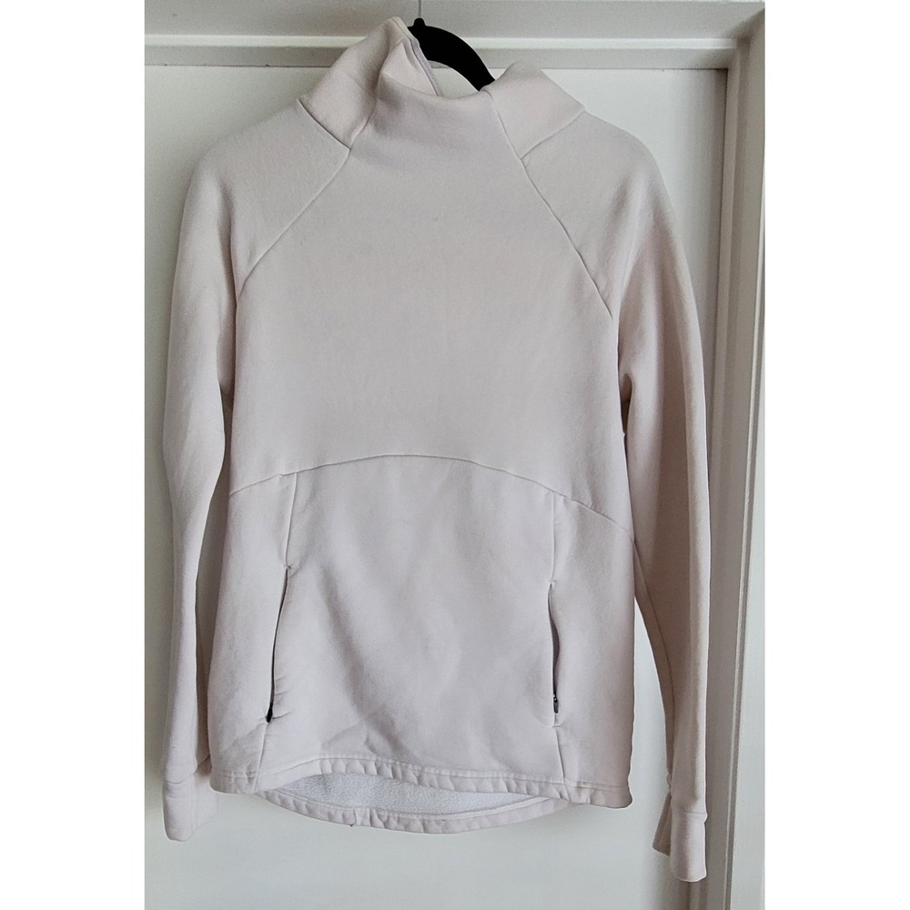 Athleta Hoodie Women M Pink Long Sleeve Pullover Casual Athleisure Sweatshirt